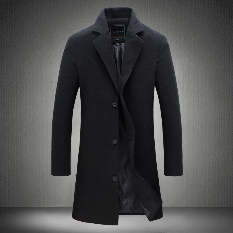 Men’s Slim Mid-Length Trench Coat