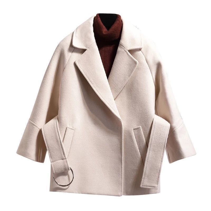 Wool Waist Trimming Short Coat