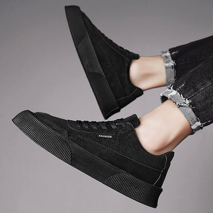 Breathable Thick-Soled Lace-Up Sneakers for Men