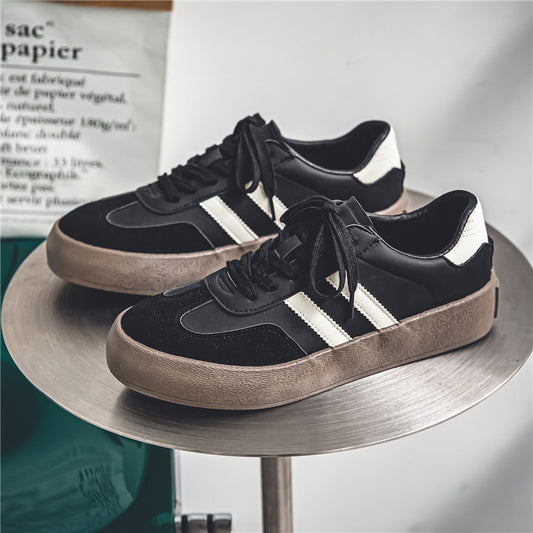 PU Leather Flat Sneakers for Men