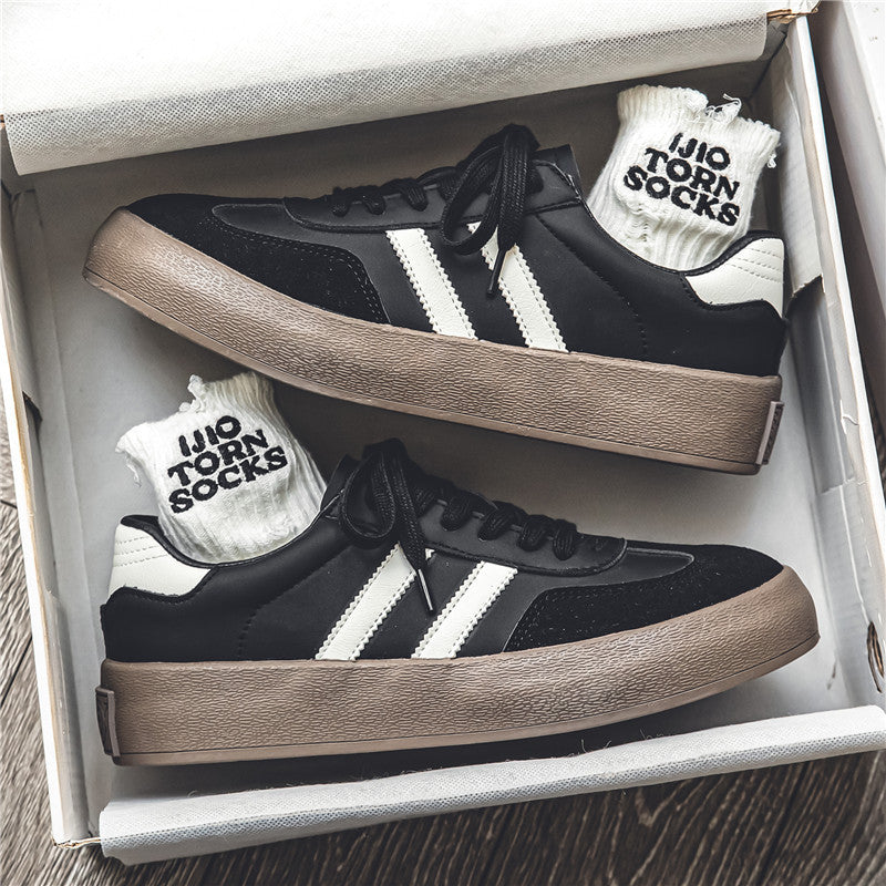 PU Leather Flat Sneakers for Men