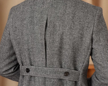 Wool Herringbone Italian Double-row Trench Coat