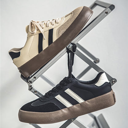 PU Leather Flat Sneakers for Men