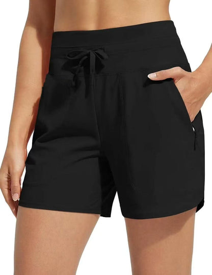European And American High Waist Yoga Loose Leisure Sports Shorts