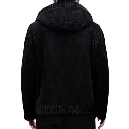 Double-Sided Cashmere Fur Hoodie Jacket