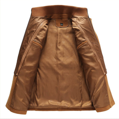 Double-Collar Vertical Zipper Coat