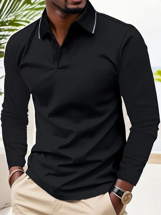 Men’s Autumn Lapel Golf Top
