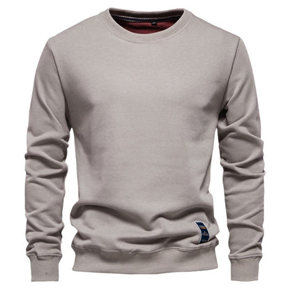 Loose Solid Color Crew Neck Sweater