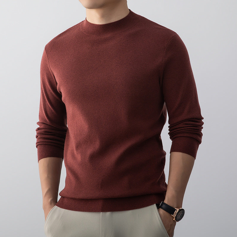 Men's Turtleneck Wool-blend Sweatshirt