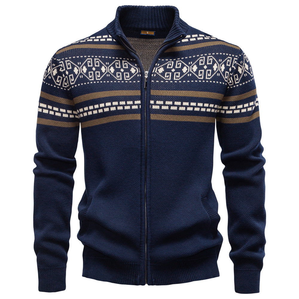 Men's Zipper Knitted Sweatshirt