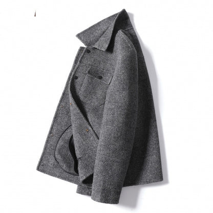 Men’s Alpaca Double‑Faced Cashmere Wool Jacket