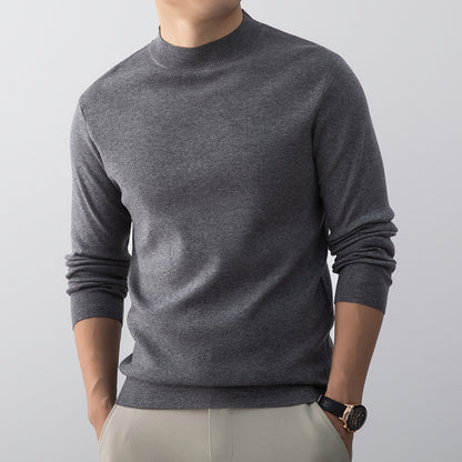 Men's Turtleneck Wool-blend Sweatshirt