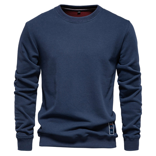 Loose Solid Color Crew Neck Sweater