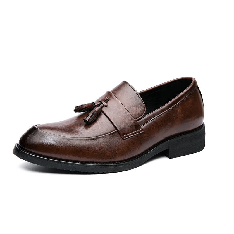 Casual heren loafers, klassieke leren schoenen met kwastje, geschikt voor bruiloften en andere formele gelegenheden.