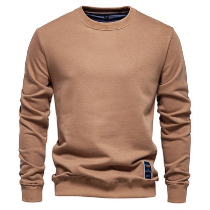 Loose Solid Color Crew Neck Sweater