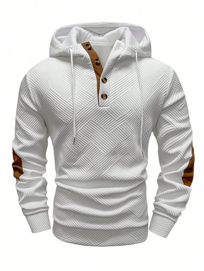 Men’s Jacquard Hooded Sweater Coat