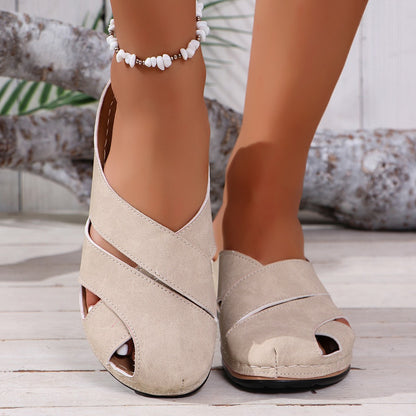 Elegant Closed Toe Cool Half Slippers For Women Summer Outdoor Wear